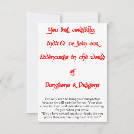 Dungeons & Dragonsのゲーム招待状2面