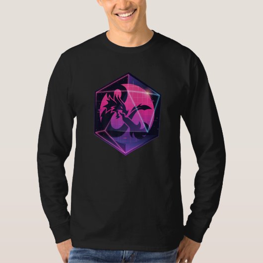 Dungeons & Dragonsアンパサンド(3Dサイコロ) Tシャツ (正面)