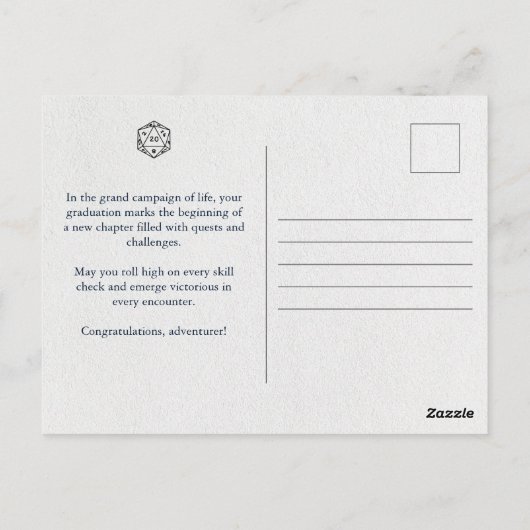 Dungeons & Dragons:知恵モディファイヤに+1を追加 ポストカード (裏面)