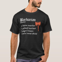 Dungeons & Dragons Barbarian Class Definition T-Sh