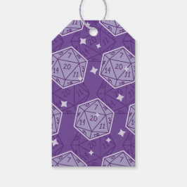 Dungeons & Dragons DnD D20サイコロパターン ギフトタグ