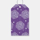 Dungeons & Dragons DnD D20サイコロパターン ギフトタグ (裏面)