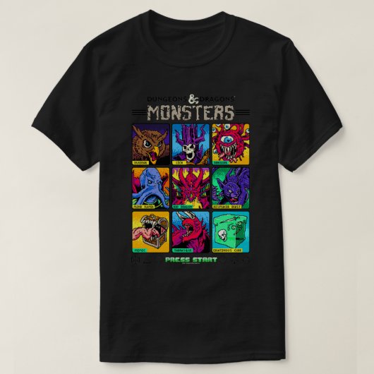 Dungeons & Dragons Wizards of the Coast Monster Se Tシャツ (デザイン正面)