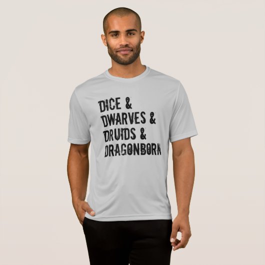 Dungeons Dragons Wordsインスパイア List Men's T-Shirt Tシャツ (正面フル)