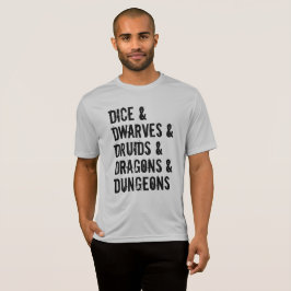 Dungeons Dragons Wordsインスパイア List Men's T-Shirt Tシャツ