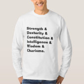 Dungeons Dragons Wordsインスパイア List Men's T-Shirt Tシャツ (正面)