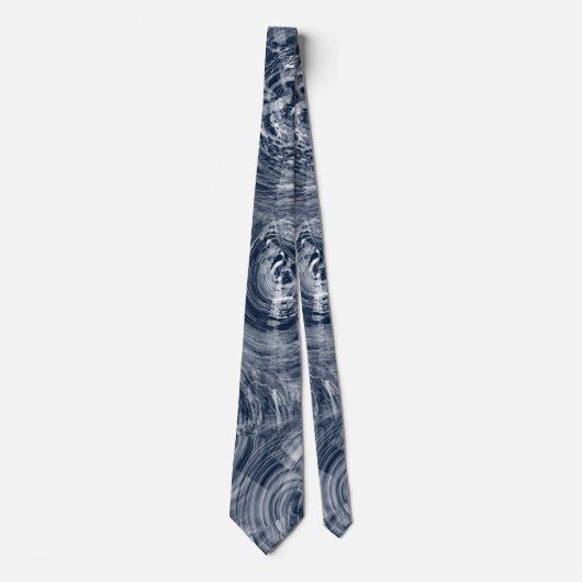 Dunkelblau und ganz schön wirbelige Batik ネクタイ (正面)