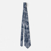 Dunkelblau und ganz schön wirbelige Batik ネクタイ (裏面)