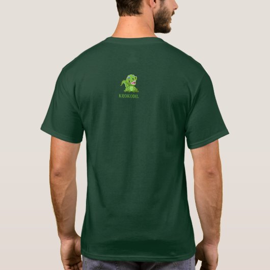 dunkelgrünes Krokodil Tシャツ (裏面)