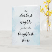 Dunkelste Nächte produzieren die hellsten Sterne カード (黄色い花)