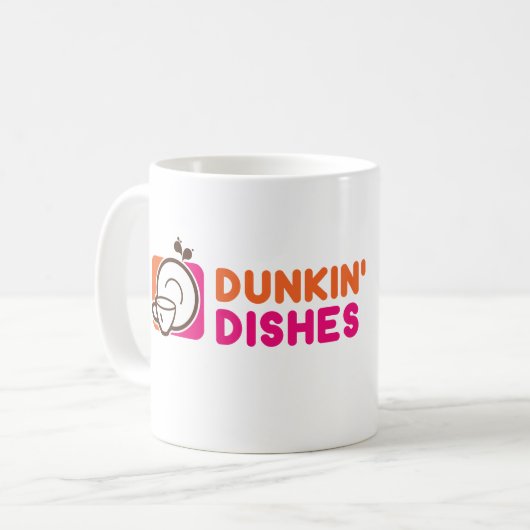 Dunkinはコーヒーカップを皿に盛ります コーヒーマグカップ (正面左)