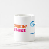 Dunkinはコーヒーカップを皿に盛ります コーヒーマグカップ (中央)