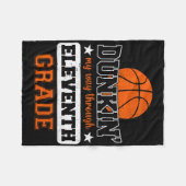 Dunking My Way Through 11th Grade Bysketbyll Byck  フリースブランケット (正面(横))