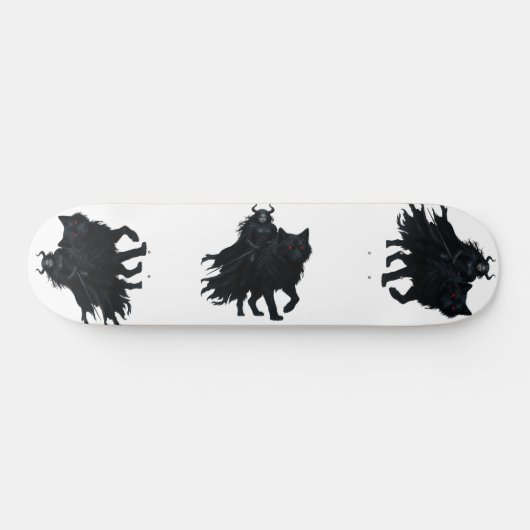 Dunkle Kriegerin auf Höllenwolf スケートボード (横)