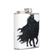 Dunkle Kriegerin auf Schattenwolf – Mystisches Fan フラスク (右)