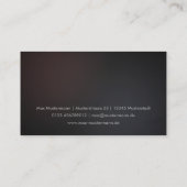 Dunkle minimalistische moderne Visitenkarten 名刺 (裏面)
