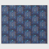 Dunkler Wolf mit verzauberndem Blick ラッピングペーパー (フラット)