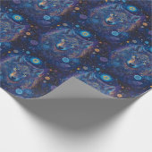 Dunkler Wolf mit verzauberndem Blick ラッピングペーパー (角)