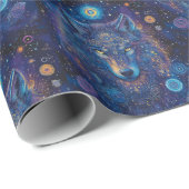 Dunkler Wolf mit verzauberndem Blick ラッピングペーパー (ロールコーナー)