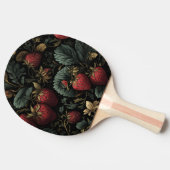 Dunkles Erdbeermuster – Ping Pong Paddle 卓球ラケット (横)
