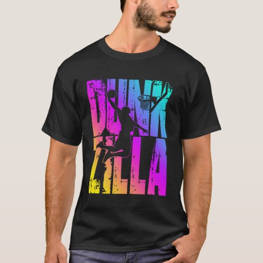 Dunkzilla Basketball Player Basketballer Sports Du Tシャツ (正面)