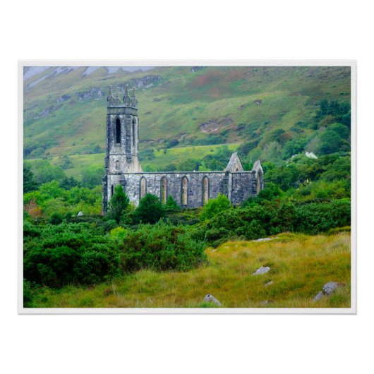 Dunlewey Church in the Irish Countryside ポスター (正面)