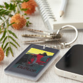 DunlopのヴィンテージPosterEurope キーホルダー (正面右)