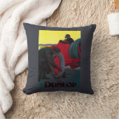 DunlopのヴィンテージPosterEurope クッション (ブランケット)