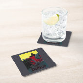 DunlopのヴィンテージPosterEurope スクエアペーパーコースター (インサイチュ)