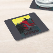 DunlopのヴィンテージPosterEurope スクエアペーパーコースター (アングル)