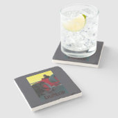 DunlopのヴィンテージPosterEurope ストーンコースター (横)