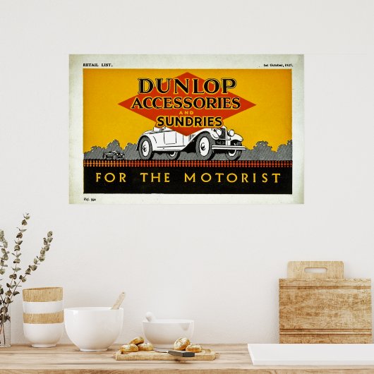Dunlopアクセサリーとモーターリストのための雑貨 ポスター (キッチン)