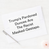 Dunny Trump's Masked-Gestapo Hankamer Artjunkhaus 長方形シール (封筒)