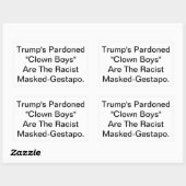 Dunny Trump's Masked-Gestapo Hankamer Artjunkhaus 長方形シール (シート)
