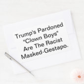 Dunny Trump's Masked-Gestapo Hankamer Artjunkhaus 長方形シール (封筒)