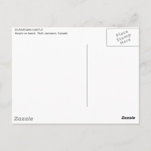DUNVEGANの城 ポストカード (裏面)