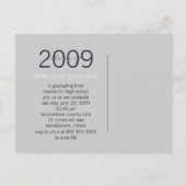 "Duo"ミッドナイトブルー卒業招待状 インビテーションポストカード (裏面)