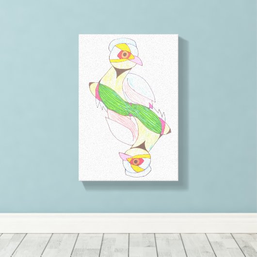 Duo Bird キャンバスプリント (インサイチュ (ウッドフロア))