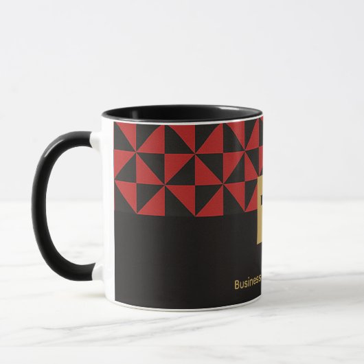 Duo black and crimson red craft - Business Logo マグカップ (左)