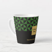 Duo black and green craft-Business Logo Latte Mug カフェラテマグ (左アングル)
