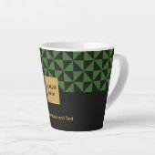 Duo black and green craft-Business Logo Latte Mug カフェラテマグ (右アングル)