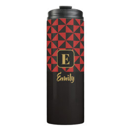 Duo Geo Black & Crimson Red Custom Names タンブラー