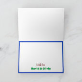 Duo Peacock Folded Wedding Thank You Cards サンキューカード (内部)