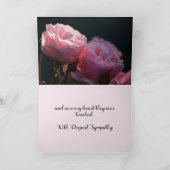 DUO PINK ROSES SYMPATHY CARD サンキューカード (内部)