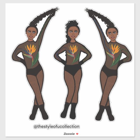 Duo-Pose Dancer Paradise #1  Sticker シール (シート)