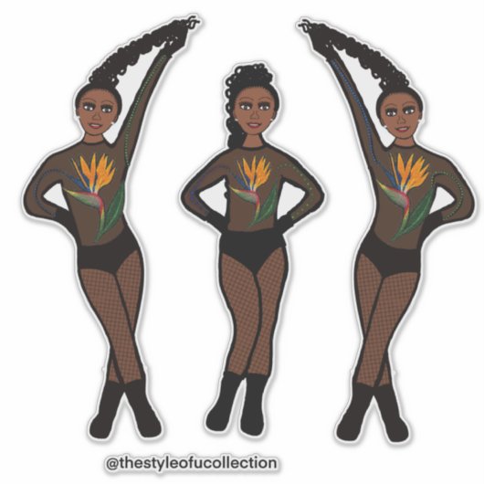 Duo-Pose Dancer Paradise #1  Sticker シール (正面)