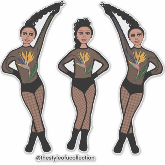 Duo-Pose Dancer Paradise #2 Sticker シール (正面)