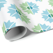 Duo Starburst in Green and Aqua ラッピングペーパー (ロールコーナー)