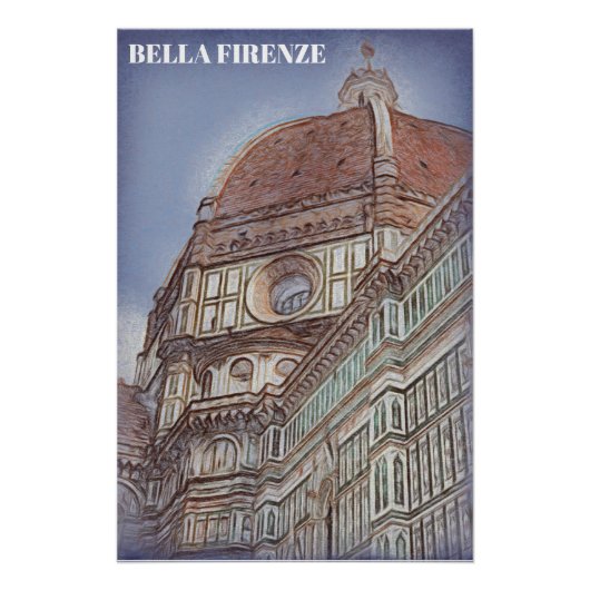 ** DUOMO教会フィレンツェFirenze Florence Italy AP12 ポスター (正面)