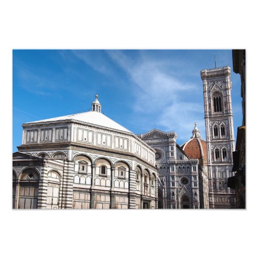 Duomo and Baptistry, Florence写真プリント フォトプリント (正面)